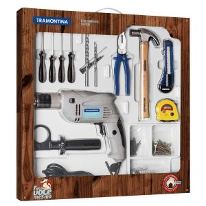 Kit de Ferramentas Tramontina com Furadeira Elétrica 500 W 220 V 100 peças