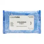 Lenço Umedecido Demaquilante Colágeno 4 Em 1 Colormake - 25 Unidades